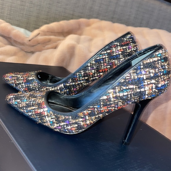 Multi Color Tweed High Heels - Charles David - Palma Tweed 7 - Picture 5 of 6